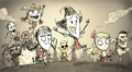 Willow alongside other Characters in a promo image for Don't Starve Together.