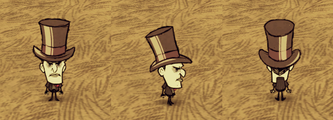 麦斯威尔穿戴绅士高帽。