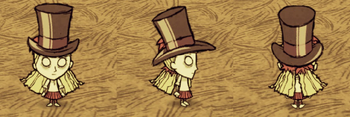 溫蒂穿戴紳士高帽。